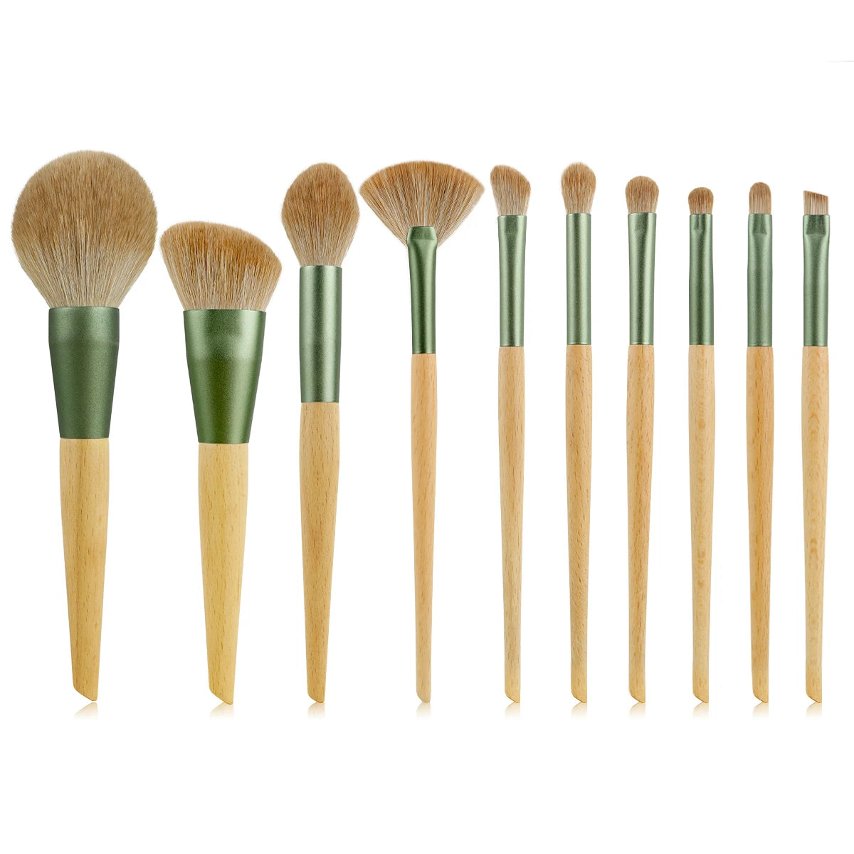 RANCAI Makeup Brushes 10 PCS Cosmetics Make Up Brush Set Professional Foundation Powder Contour Eyeshadow Bag Face Tools Kits