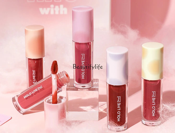 Lip Glaze Set Mirror Water Glass Lip Gloss Nourishing Lipstick Minority Female