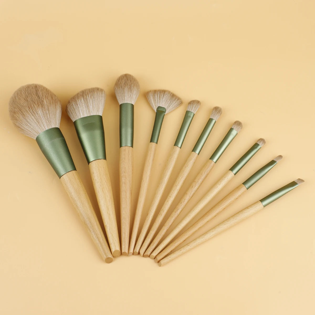 RANCAI Makeup Brushes 10 PCS Cosmetics Make Up Brush Set Professional Foundation Powder Contour Eyeshadow Bag Face Tools Kits