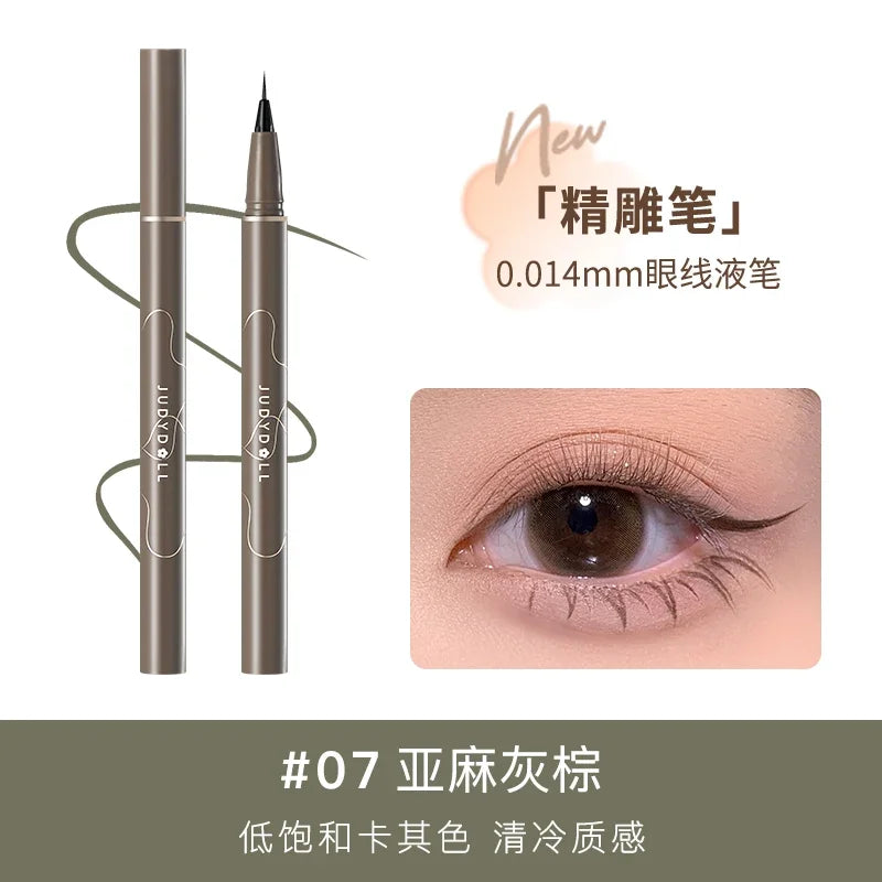 Judydoll Liquid Eyeliner Very Fine Quick-Drying Waterproof Not Smudge Brown 0.014mm
