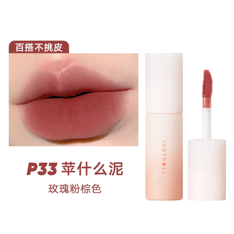 [Autumn and Winter New Color] JudydoLL Lip Mud Small Milk Blocks Mud Matte Lip Gloss White Lipstick Lip Gloss Gray Pink